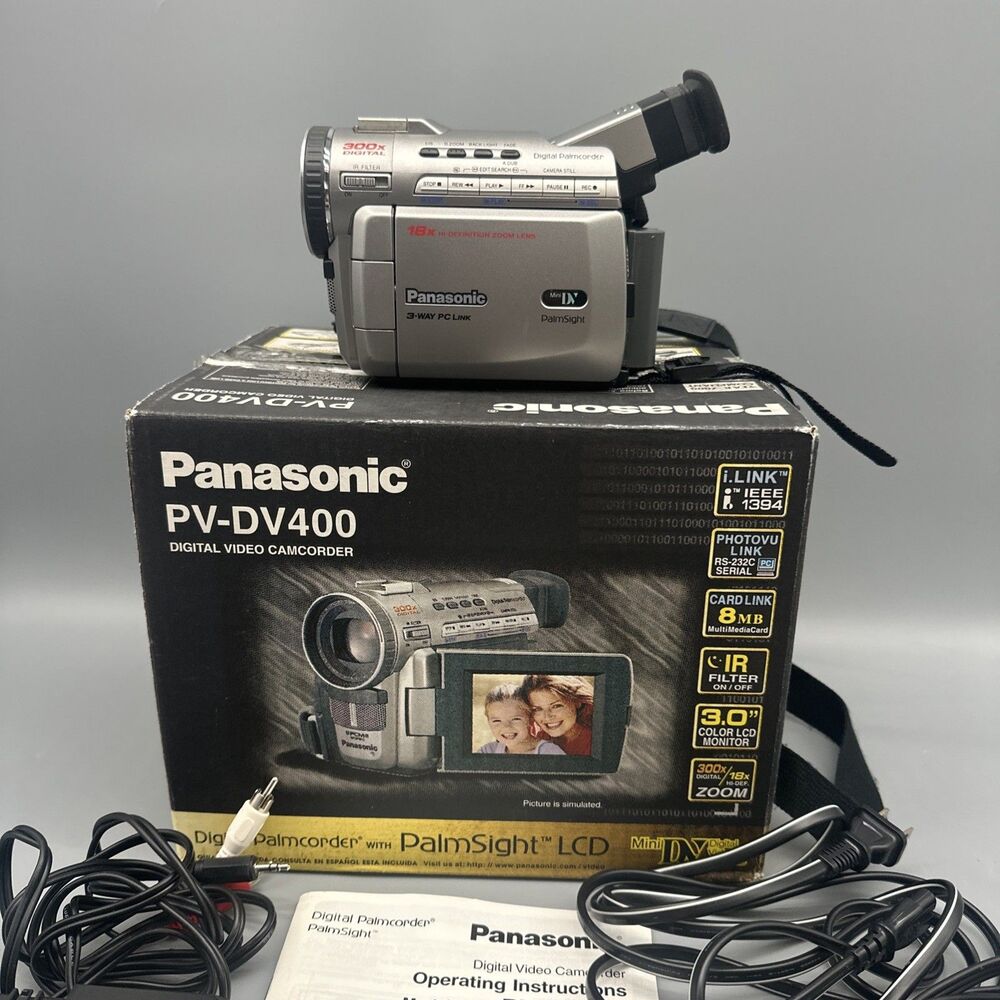 Panasonic PV-DV400D MiniDV Digital Camcorder Camera Video Transfer New Battery